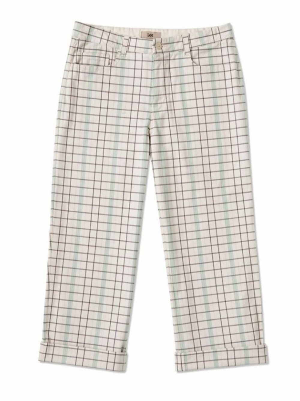 Blue & White Plaid Capris by LEE